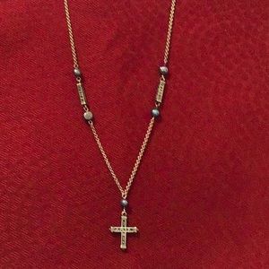 MMA sterling cross necklace